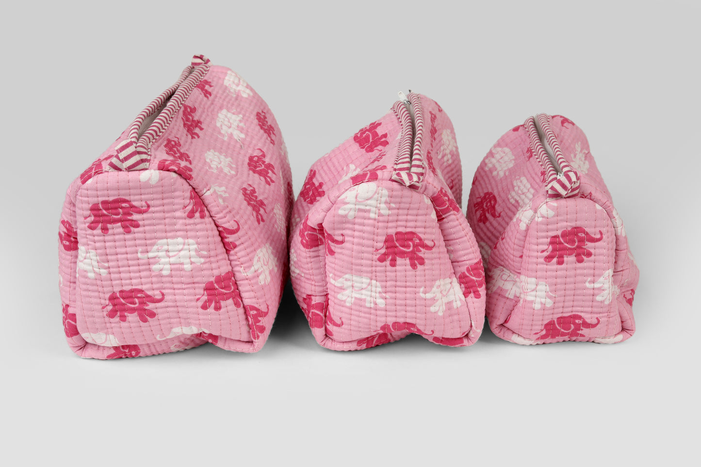 Pink Hathi Pouch Set