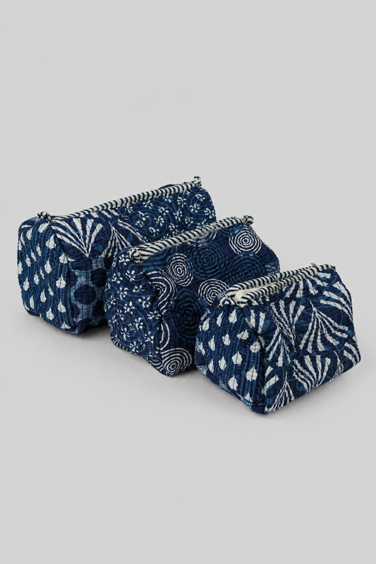 Midnight Indigo Pouch Set