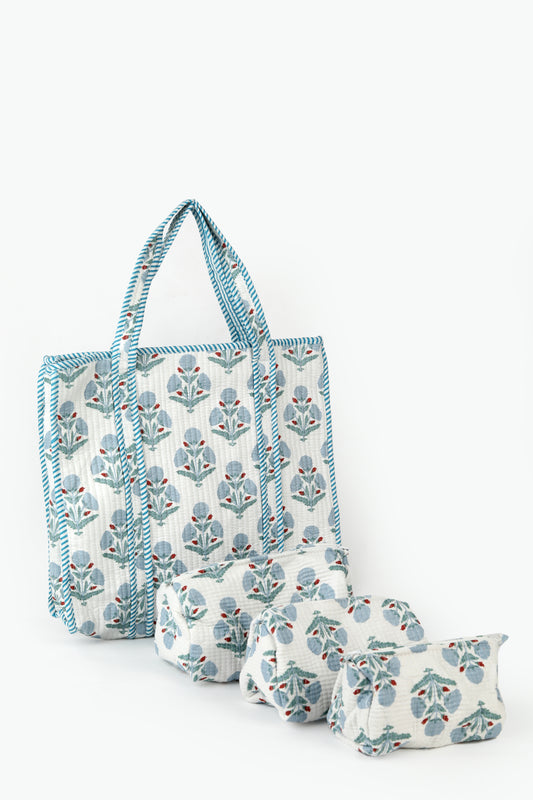 Sky Blossom tote set